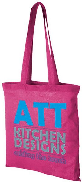 Obrázky: Bavlněná nákupní taška 100g, růžová, Obrázek 3