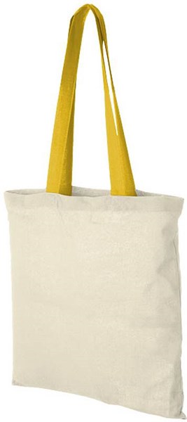 Obrázky: Bavlněná nákupní taška se žlutými držadly