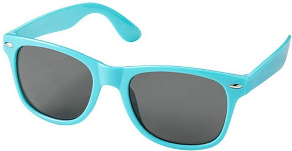 Obrázky: Sluneční brýle s tyrkys. plastovou obrubou UV 400
