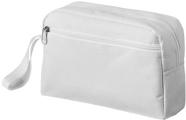 Obrázky: Bílá toaletní taška s přední kapsou, Obrázek 2