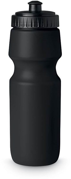 Obrázky: Černá sportovní láhev z pevného plastu, 700 ml