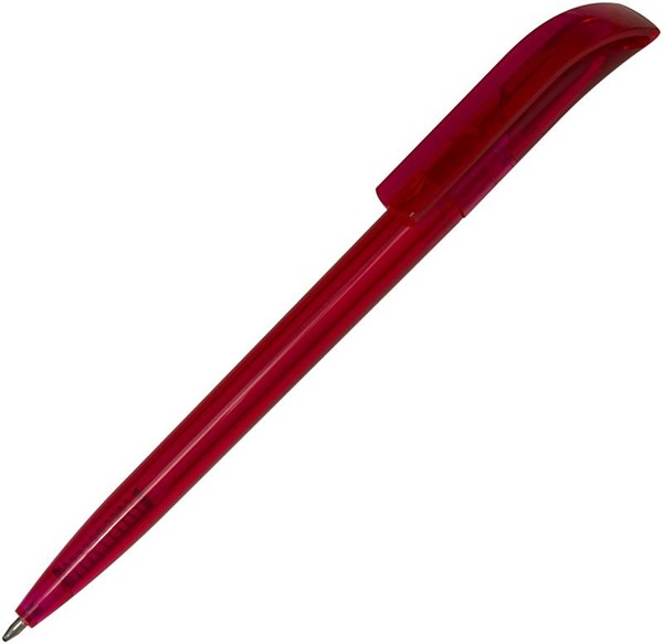 Obrázky: Transparentně červené kuličkové pero HELA