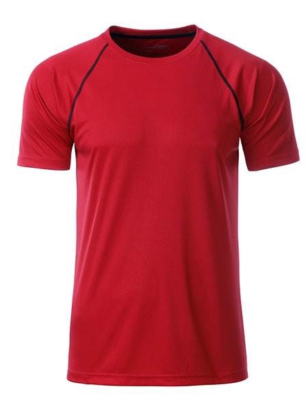 Obrázky: Pánské funkční tričko SPORT 130, červená/černá M, Obrázek 2
