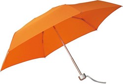 Obrázky: Čtyřdílný skládací mini deštník v obalu - oranžový