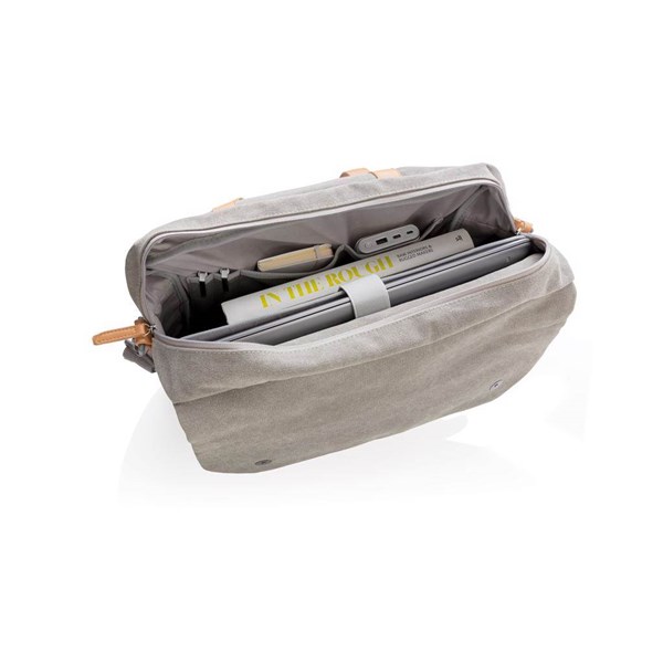 Obrázky: Šedá taška na notebook s prvky koženky, Obrázek 5