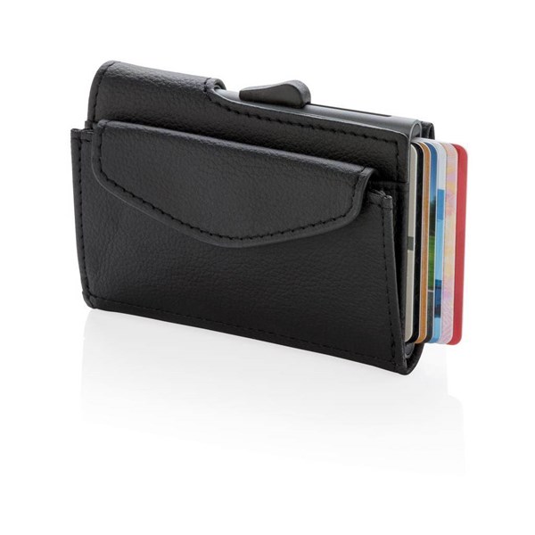 Obrázky: Hliníkové pouzdro na karty s černou peněženkou