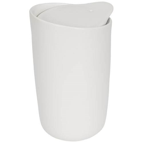 Obrázky: Bílý dvouplášťový keramický hrnek, 410 ml, Obrázek 3