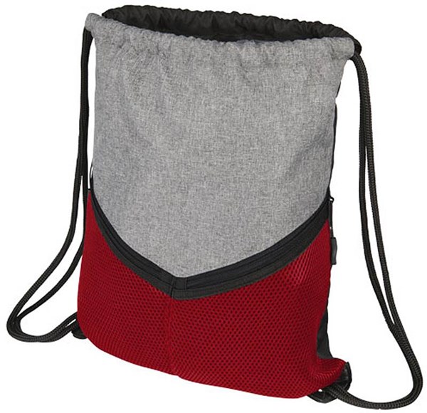 Obrázky: Červeno-šedý sportovní stahovací batoh, Obrázek 2