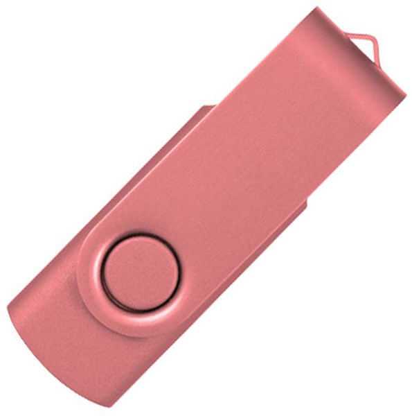 Obrázky: Twister metal růžový USB flash disk, 2GB, Obrázek 2