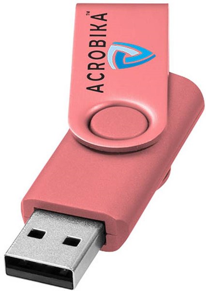 Obrázky: Twister metal růžový USB flash disk, 2GB, Obrázek 5