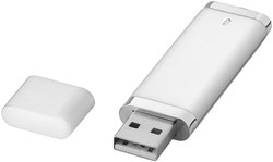 Obrázky: Stříbrný plastový USB flash disk 2GB s krytkou
