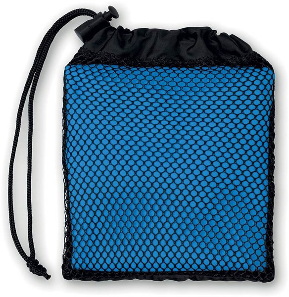 Obrázky: Sportovní ručník se síťovaným obalem královsky modrý