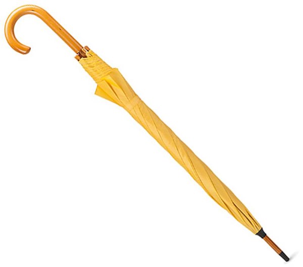 Obrázky: Žlutý automatický deštník se zahnutou ručkou, Obrázek 2