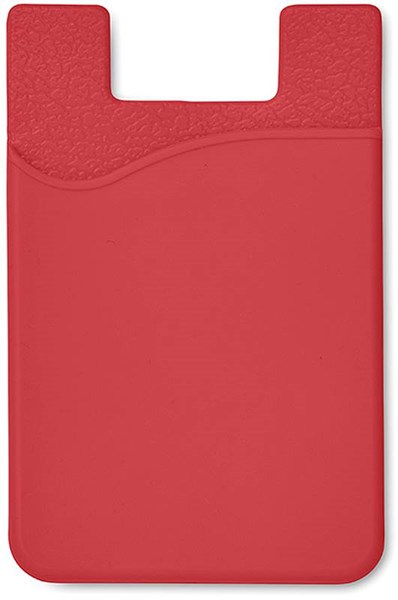 Obrázky: Červená silikonová kapsa na karty