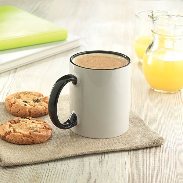 Obrázky: Bílo-černý keramický hrnek pro sublimaci 300ml, Obrázek 5