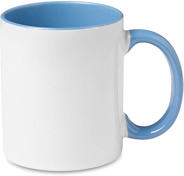 Obrázky: Bílo-modrý keramický hrnek pro sublimaci 300ml