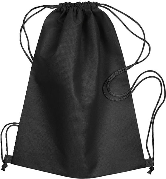 Obrázky: Jednoduchý černý batoh z netkané textilie