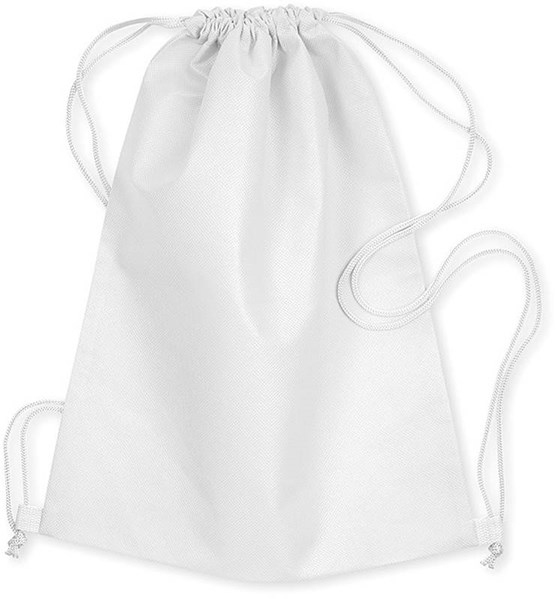 Obrázky: Jednoduchý bílý batoh z netkané textilie