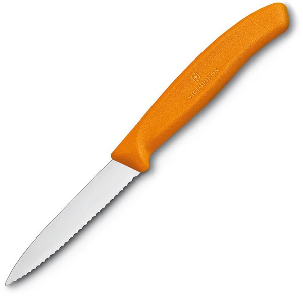 Obrázky: Oranžový nůž na zeleninu VICTORINOX, vlnková čep.8, Obrázek 1