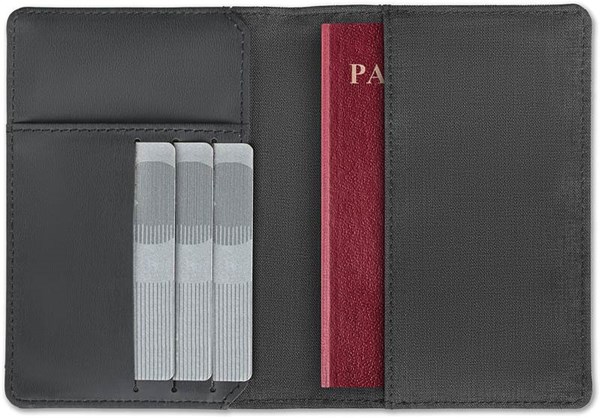 Obrázky: Šedo-černá RFID peněženka/obal na cestovní doklady, Obrázek 6