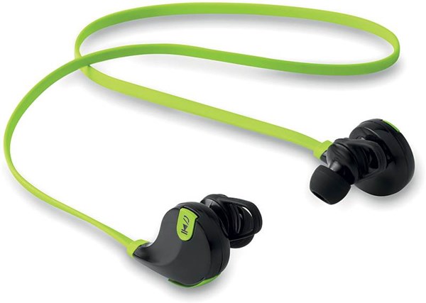 Obrázky: Bluetooth stereo sluchátka s limetkovou šňůrou