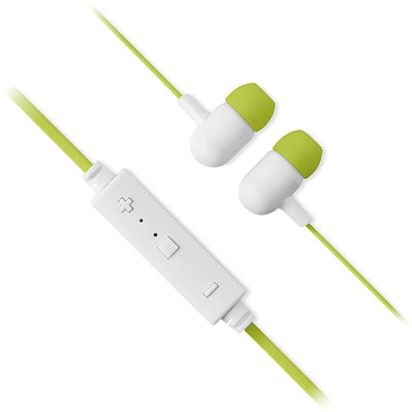 Obrázky: Limetková Bluetooth sluchátka s obalem a kabelem, Obrázek 2