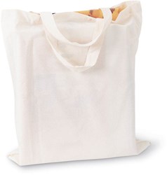 Obrázky: Nákupní taška z přírodní bavlny s krátkými uchy