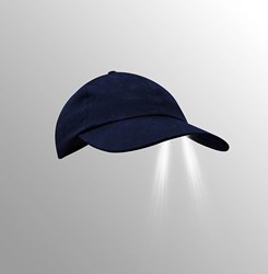Obrázky: Modrá keprová čepice s 4xLED diodou na kšiltu