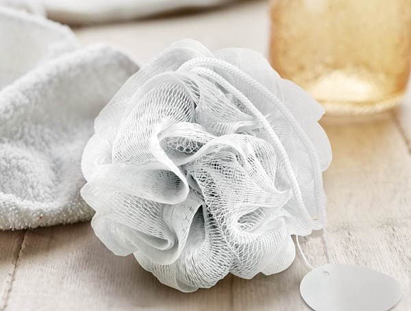 Obrázky: Bílá mycí houba ve tvaru květiny na zavěšení, Obrázek 2