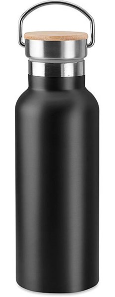Obrázky: Nerezová černá termoska s kovovým držadlem 0,5l