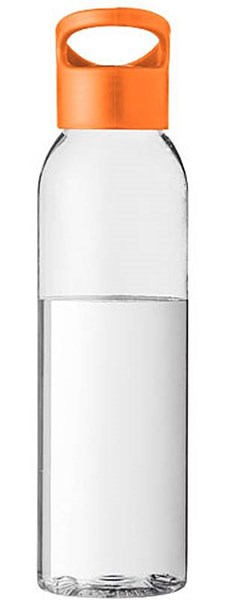 Obrázky: Transparentní láhev s oranžovým víčkem, 650 ml, Obrázek 3