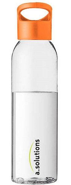 Obrázky: Transparentní láhev s oranžovým víčkem, 650 ml, Obrázek 4