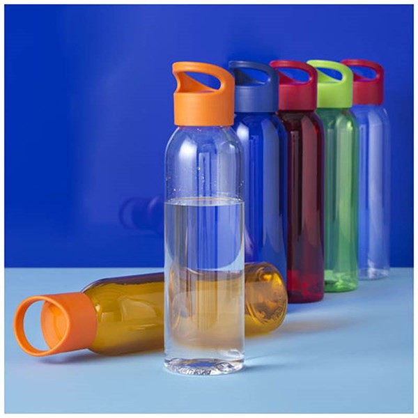 Obrázky: Transparentní láhev s oranžovým víčkem, 650 ml, Obrázek 5