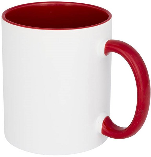 Obrázky: Červený hrnek vhodný i pro sublim. potisk, 330 ml