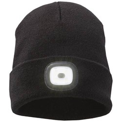 Obrázky: Černá pletená čepice Mighty ELEVATE s LED čelovkou