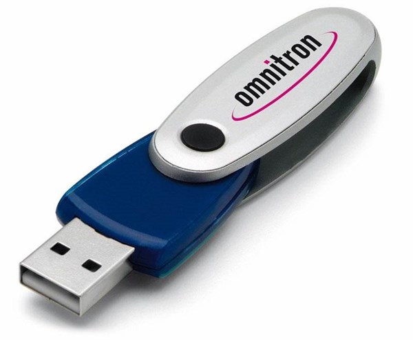 Obrázky: Rotating modrý rotační USB flash disk 1GB, Obrázek 2