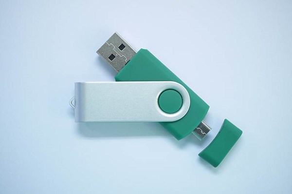 Obrázky: ROTATE  OTG flash disk 1GB s mikro USB, zelený