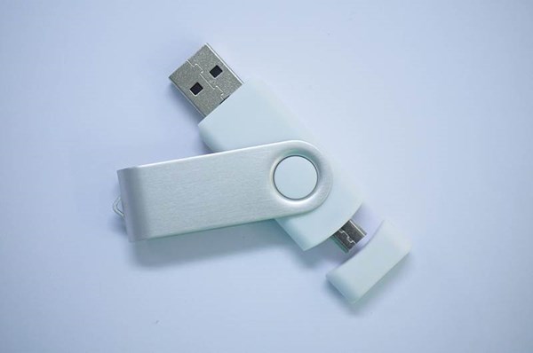 Obrázky: ROTATE  OTG flash disk 1GB s mikro USB, bílý