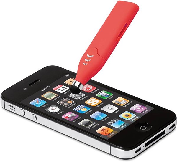 Obrázky: OTG Touch USB flash disk 4 GB se stylusem,červený, Obrázek 4