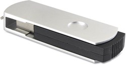 Obrázky: Metalflash stříbrný hliníkový rotační USB disk 4GB