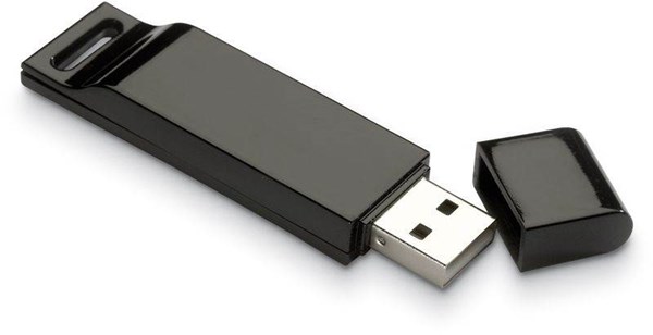 Obrázky: Dataflat plochý černý USB flash disk 4GB, Obrázek 2