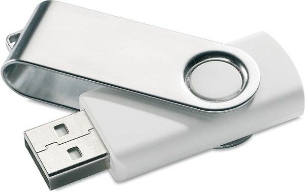Obrázky: Twister Techmate bílo-stříbrný USB disk 4GB, Obrázek 2