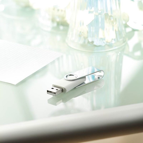Obrázky: Twister Techmate bílo-stříbrný USB disk 4GB, Obrázek 7