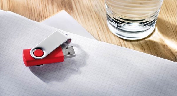 Obrázky: Twister Techmate červeno-stříbrný USB disk 4GB, Obrázek 5