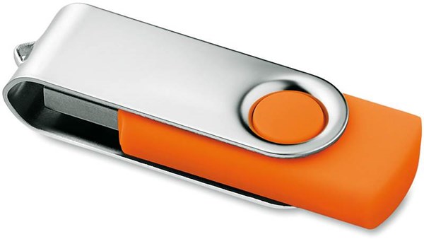 Obrázky: Twister Techmate oranžovo-stříbrný USB disk 4GB, Obrázek 2