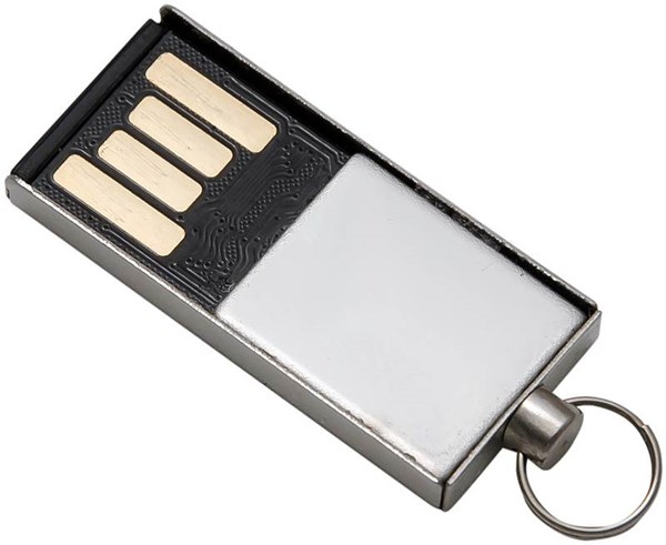 Obrázky: Malý kovový USB flash disk s kroužkem 4GB, Obrázek 2