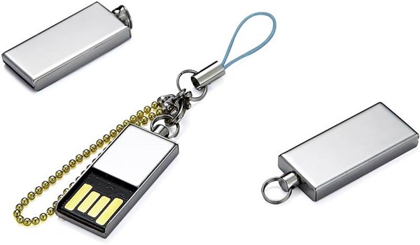 Obrázky: Malý kovový USB flash disk s kroužkem 4GB, Obrázek 3