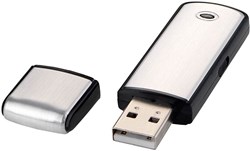 Obrázky: Square stříbrný USB flash disk, 4GB