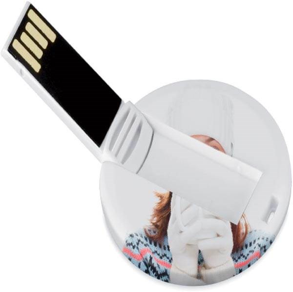 Obrázky: Rondocard bílý oválný USB disk 8GB, Obrázek 2
