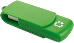Obrázky: Recycloflash zelená otočný USB disk 8GB